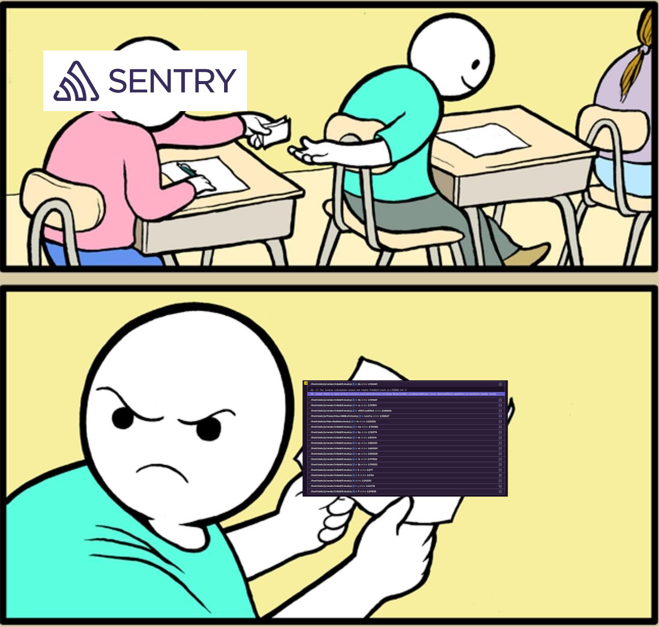 Sentry handing error meme Sentry handing error meme